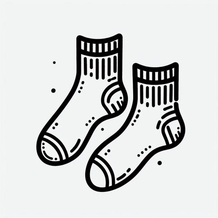 Socks doodle vector icon. Hand drawn socks illustration.