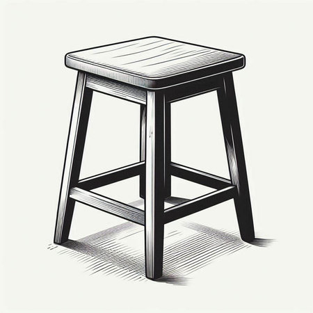 Bar stool. Vector illustration of a bar stool on a white background.