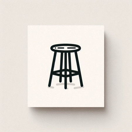 Bar stool icon isolated on white background. Vector illustration. Eps 10.の写真素材