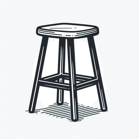 Bar stool icon. Vector illustration. Isolated on white background.