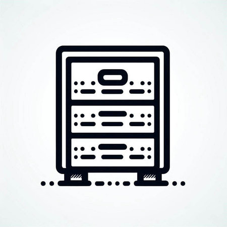 Server icon. Data center symbol. Web Hosting sign. Vector illustration