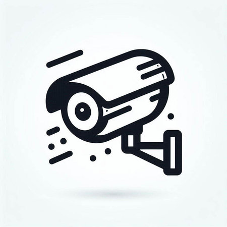 Surveillance camera icon. Security camera icon. Vector illustration.