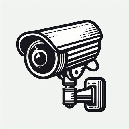 CCTV security camera icon. Security camera symbol. Vector illustration.