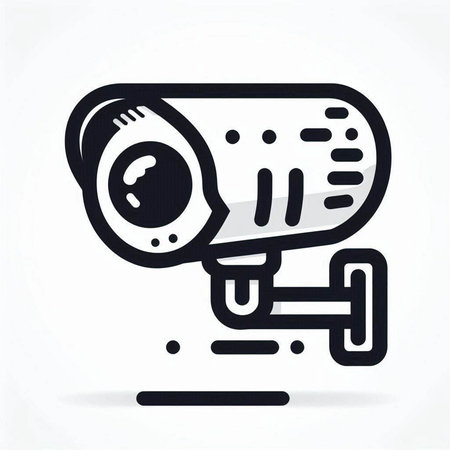 cctv camera icon on white background, vector illustration eps 10