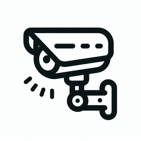 CCTV camera icon on white background. Security camera icon. Vector illustration.
