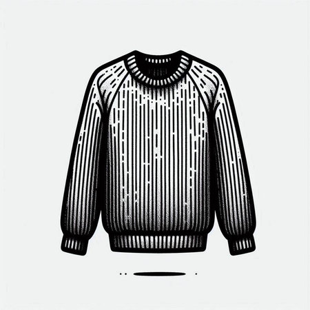 Sweater. Vector illustration in sketch style. Isolated on white background.