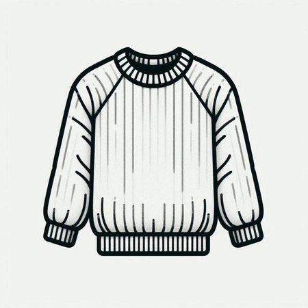 Knitted sweater. Vector illustration of a sweater on a white background.