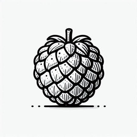 Hand drawn doodle hop. Vector illustration. Isolated on white.