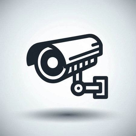 Security camera icon, vector illustration. Flat design style eps 10