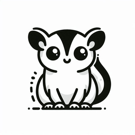 Cute cartoon hamster sitting on white background. Vector illustration.の写真素材