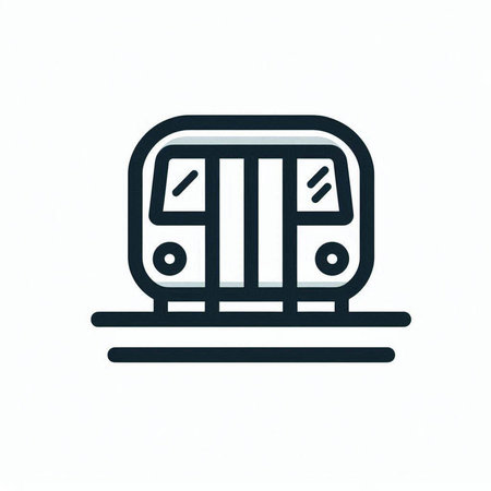 Train icon vector illustration. Public transport symbol. Public transport sign.