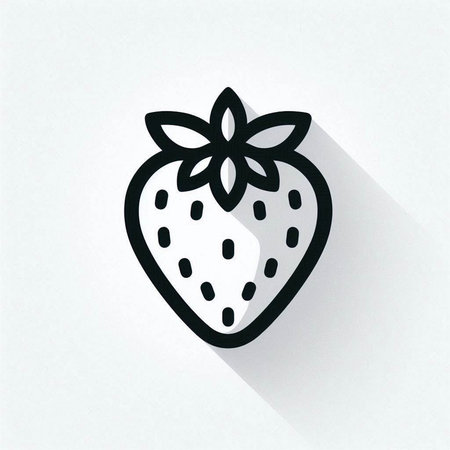 Strawberry icon on the white background. Vector illustration. Eps 10の写真素材