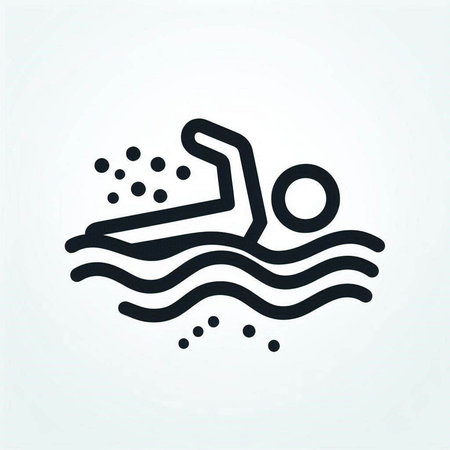 swimming icon vector, swimming icon vector, swimming icon vector.の写真素材