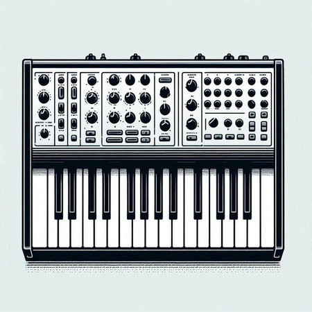 Piano keyboard on a light background. Vector illustration. EPS 10の写真素材