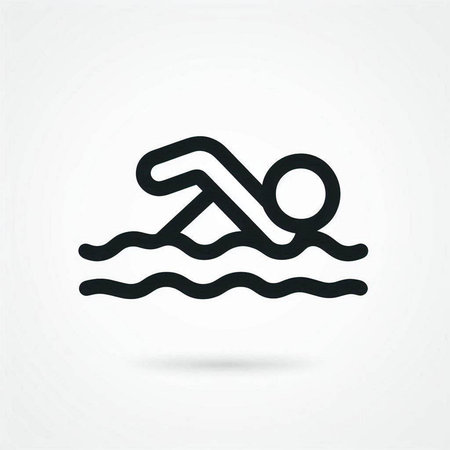 swimming icon vector. Swimming icon vector. Swimming icon vectorの写真素材
