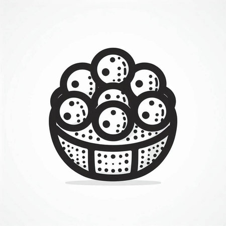 Bowl of sushi icon. Japanese food. Vector Illustration.の写真素材