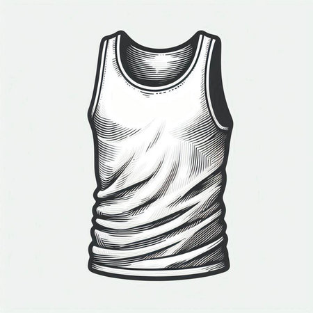 Sketch of a T-shirt. Hand drawn vector illustration.