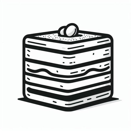 Cake on a white background, vector illustration, eps 10