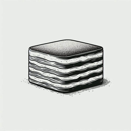 Vector hand drawn illustration of cake. Isolated on white background.