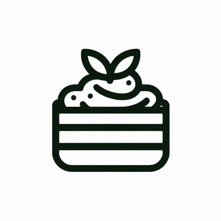 Cake icon on white background. Vector illustration. Eps 10.