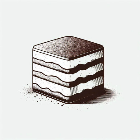 Illustration of a piece of cake on a white background. Vector illustration