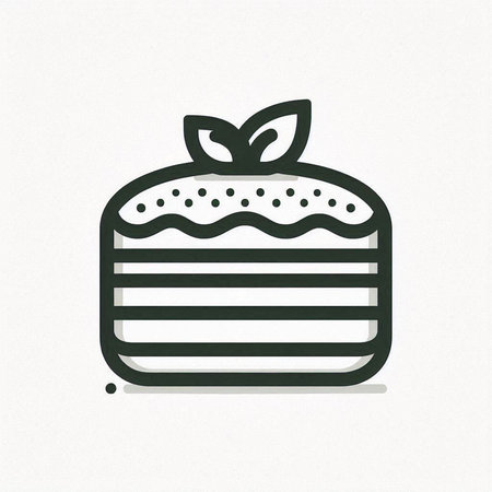 Cake icon, simple design, vector illustration, eps 10.