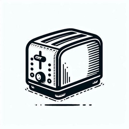 Retro TV vector illustration. Old-fashioned vintage style. Hand drawn.