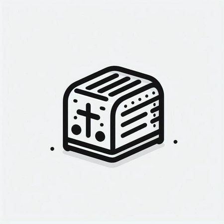 Cake vector icon in trendy line style isolated on grey background.