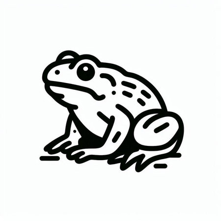 Frog icon. Vector illustration of a frog on a white background.