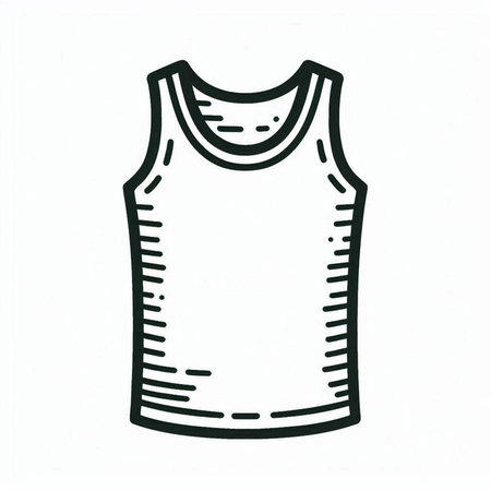 T-shirt doodle icon. Hand drawn vector illustration.