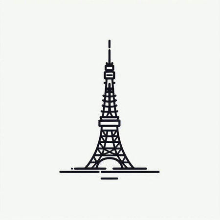 Eiffel Tower icon. Eiffel tower symbol. Vector illustration