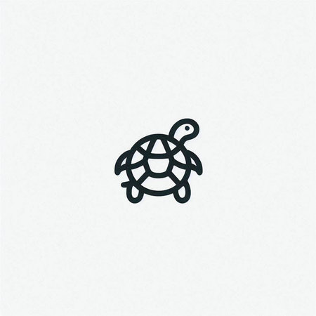 turtle icon in trendy line style isolated on grey background for your web site designの写真素材