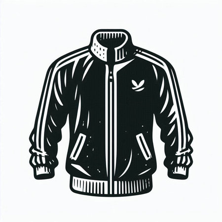 Woolen jacket isolated on a white background. Vector illustration.