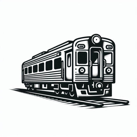 Train isolated on the white background. Vector illustration. Eps 10.