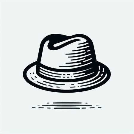 Hat icon. Vector illustration of a hat isolated on white background.