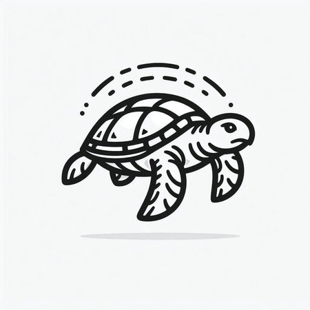 Turtle icon. Outline turtle vector icon. Vector illustration.の写真素材