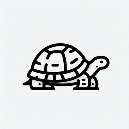 turtle doodle icon, vector illustration, eps10