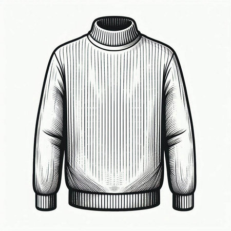 Men's sweater. Sketch. Vector illustration on a white background.