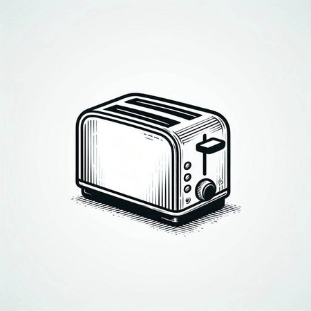 Toaster vector icon. Isometric 3d illustration of toaster.