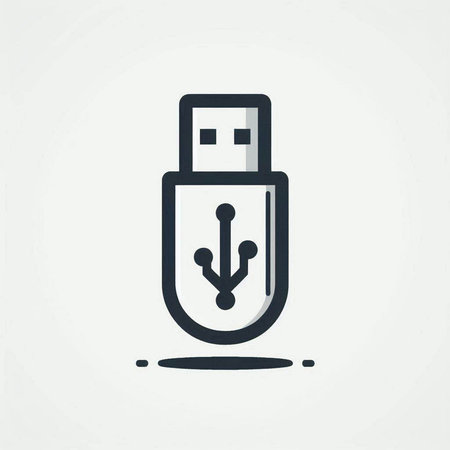 Usb flash drive icon, vector illustration. Flat design style.