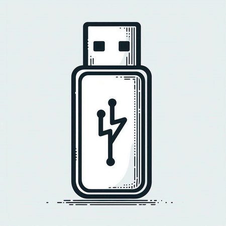 Usb flash drive icon, vector illustration. Flat design style.