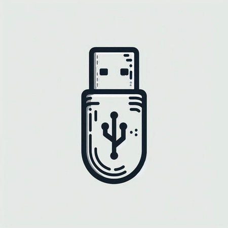 Usb flash drive icon, vector illustration. Flat design style.