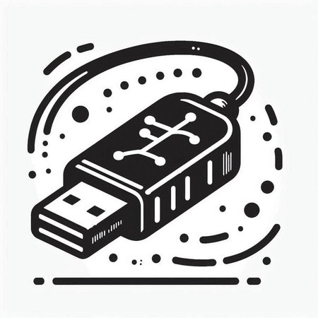 Usb flash drive vector icon. Usb flash drive symbol.