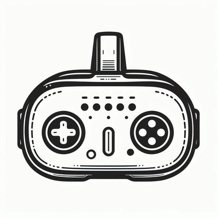 Videogame controller on a white background. Vector illustration.
