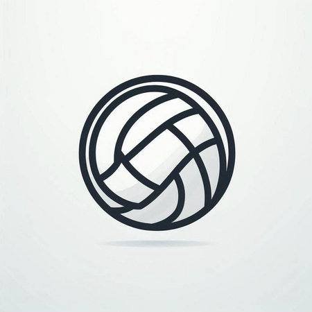 Volleyball ball icon. Sport symbol. Flat design style.の写真素材
