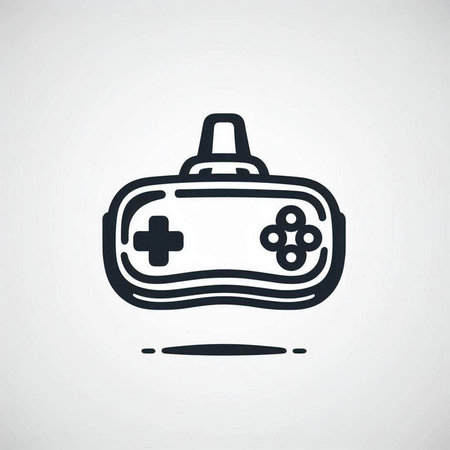 game controller icon in trendy flat style isolated on grey background. Gamepad symbol for your web...
