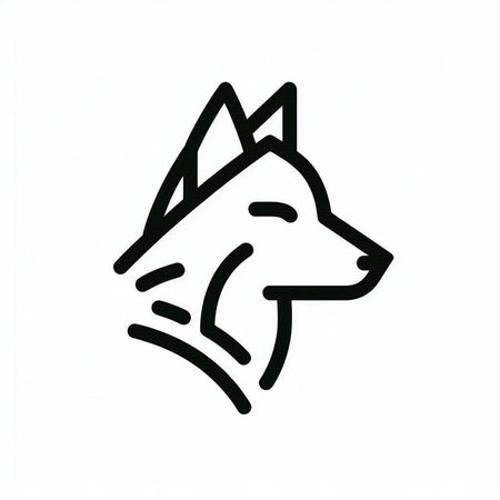 Vector image of a wolf head. Isolated on white background.