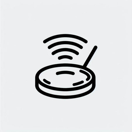 Wireless connection icon on white background. Vector illustration for your design