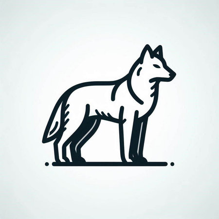 Vector image of a wolf. Isolated on a white background.