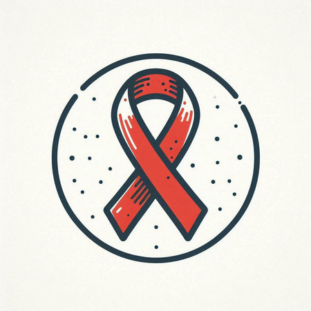 Breast Cancer Awareness Ribbon. Vector Illustration of Red Ribbon.